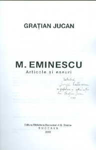 M. Eminescu : articole şi eseuri