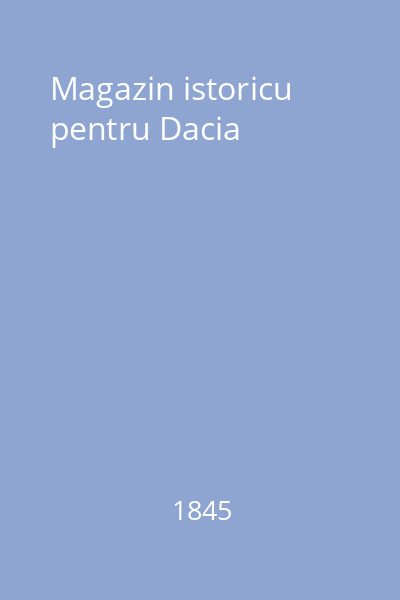 Magazin istoricu pentru Dacia