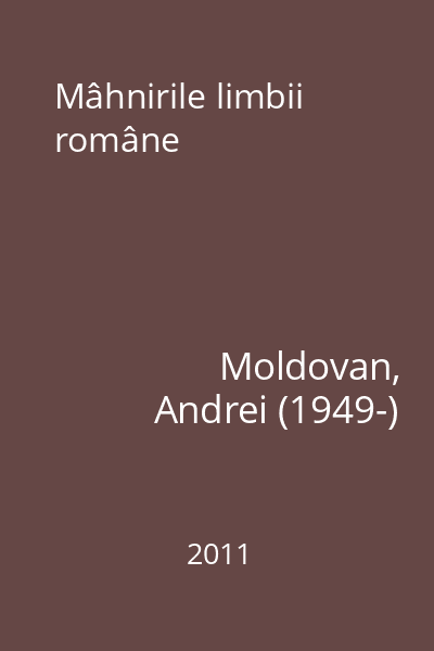 Mâhnirile limbii române