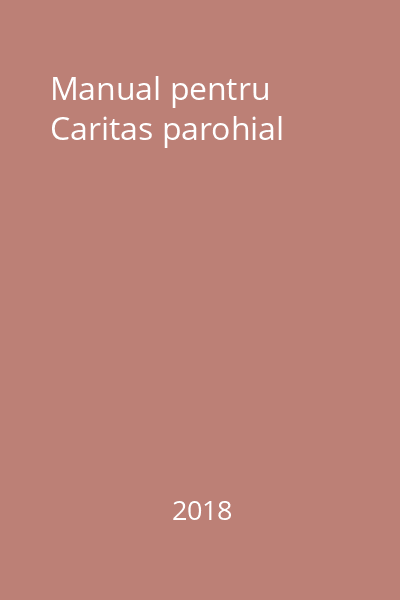 Manual pentru Caritas parohial