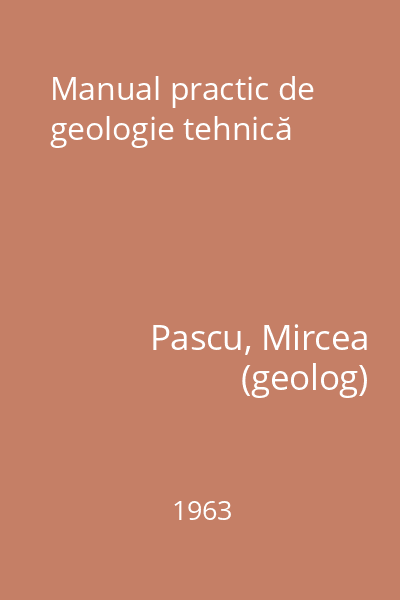 Manual practic de geologie tehnică