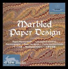 Marbled paper design = Papel marmoreado