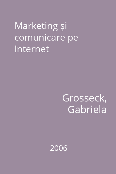 Marketing şi comunicare pe Internet