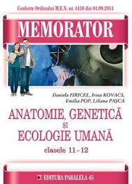 Memorator de anatomie, genetică şi ecologie umană pentru clasele XI - XII