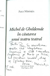Michel de Ghelderode în căutarea unui teatru teatral