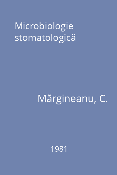 Microbiologie stomatologică
