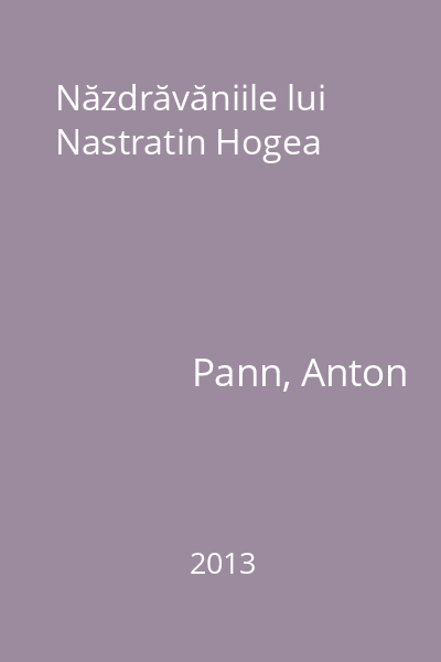 Năzdrăvăniile lui Nastratin Hogea