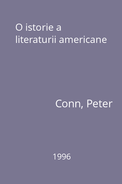 O istorie a literaturii americane