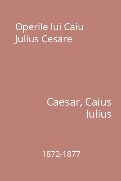 Operile lui Caiu Julius Cesare