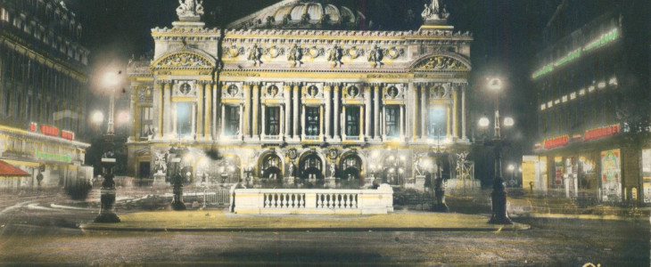 Paris. L`Opéra illuminé : [Carte poştală ilustrată]