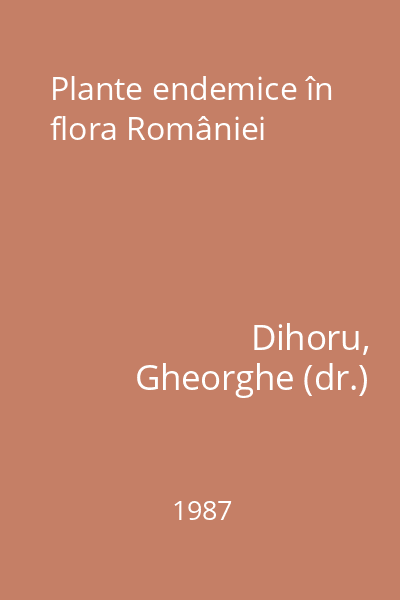 Plante endemice în flora României