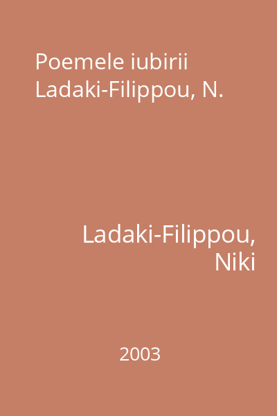 Poemele iubirii Ladaki-Filippou, N.