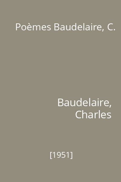 Poèmes Baudelaire, C.