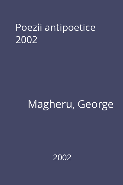 Poezii antipoetice 2002