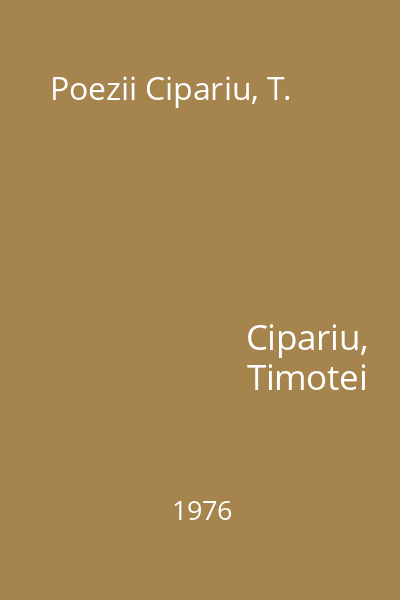 Poezii Cipariu, T.