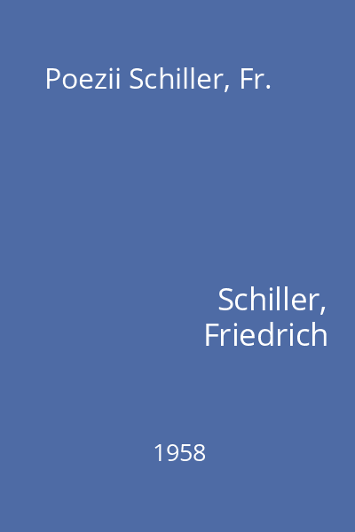 Poezii Schiller, Fr.