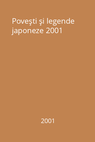 Poveşti şi legende japoneze 2001