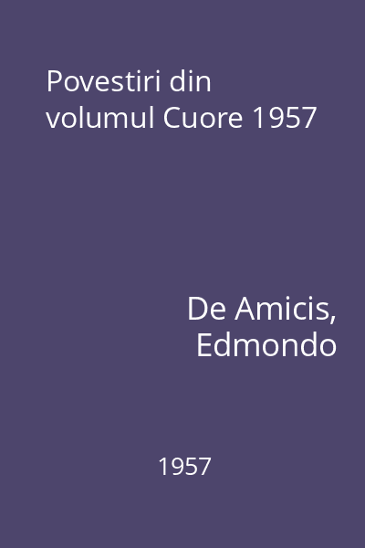 Povestiri din volumul Cuore 1957