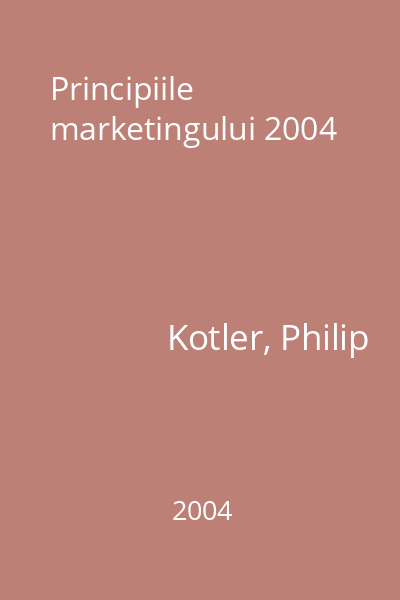 Principiile marketingului 2004