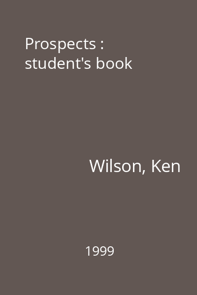 Prospects : student's book