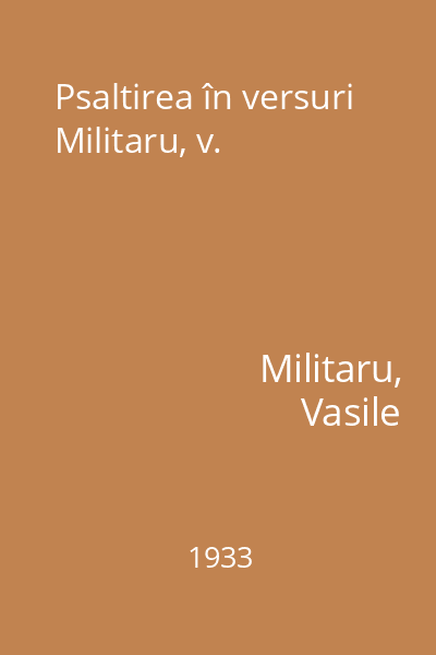 Psaltirea în versuri Militaru, v.