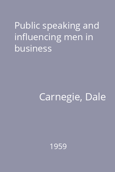 Public speaking and influencing men in business