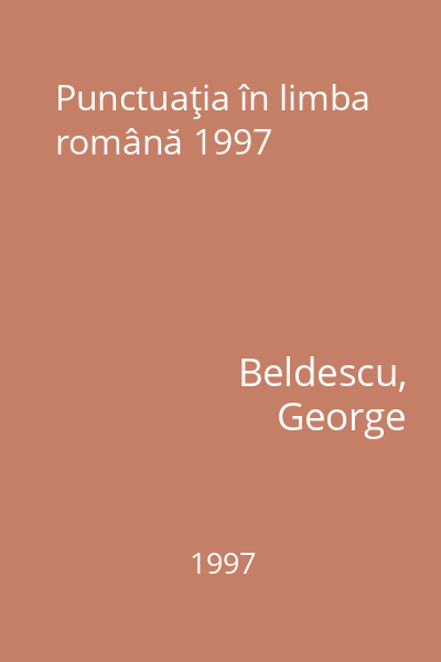 Punctuaţia în limba română 1997