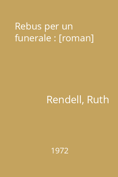 Rebus per un funerale : [roman]