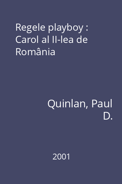 Regele playboy : Carol al II-lea de România