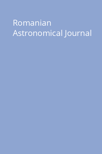Romanian Astronomical Journal