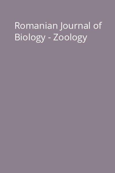 Romanian Journal of Biology - Zoology