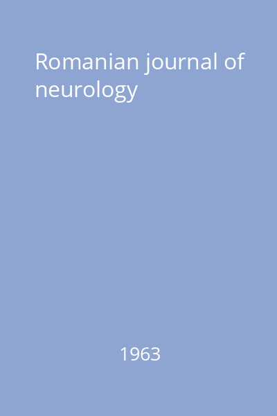Romanian journal of neurology