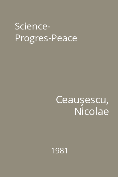 Science- Progres-Peace