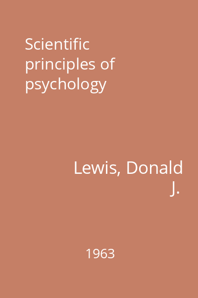 Scientific principles of psychology