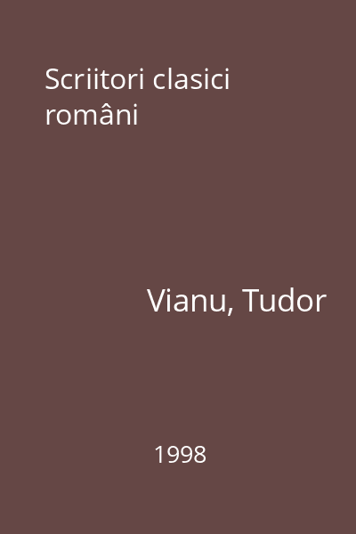 Scriitori clasici români