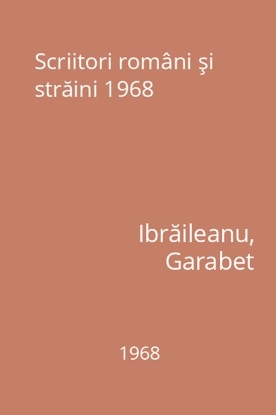 Scriitori români şi străini 1968