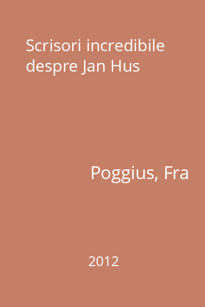 Scrisori incredibile despre Jan Hus