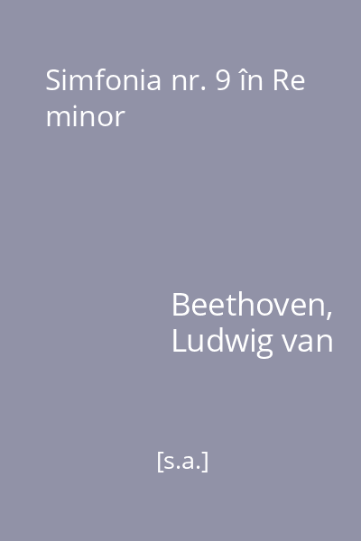 Simfonia nr. 9 în Re minor