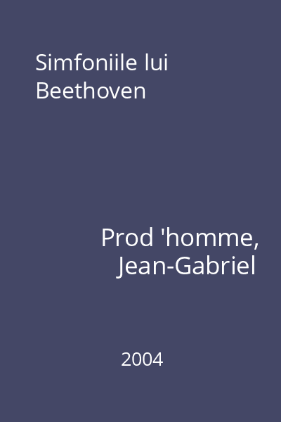Simfoniile lui Beethoven