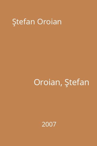 Ştefan Oroian