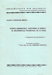 Studiul mineralogic, geochimic şi genetic al zăcământului polimetalic de la Herja : rezumatul tezei de doctorat