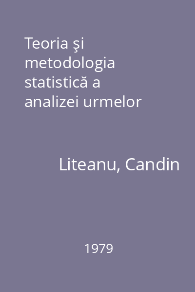 Teoria şi metodologia statistică a analizei urmelor