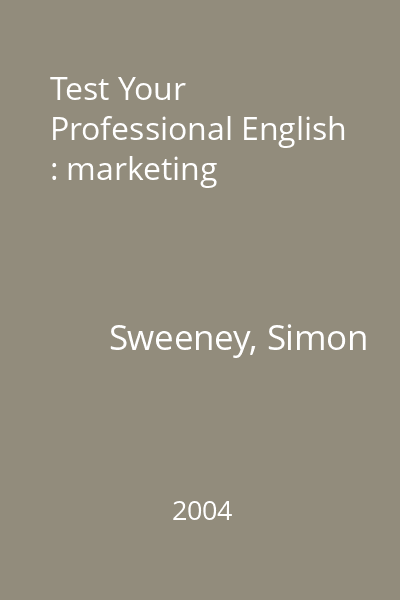 Test Your Professional English : marketing