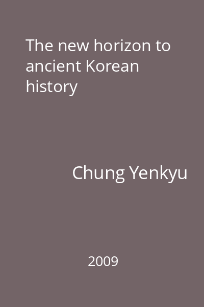 The new horizon to ancient Korean history