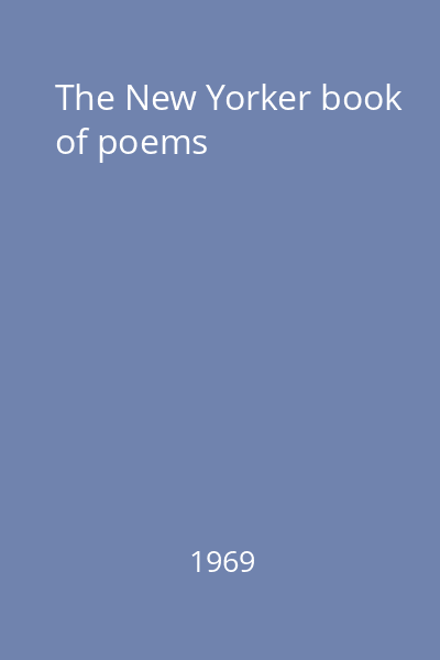 The New Yorker book of poems
