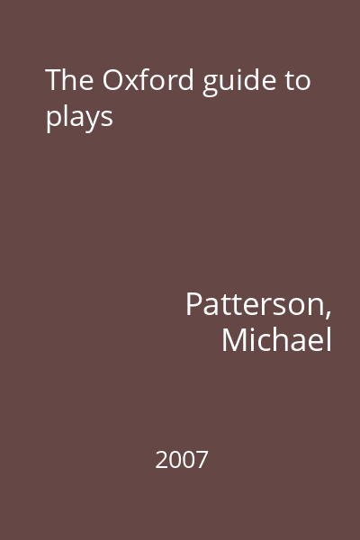 The Oxford guide to plays