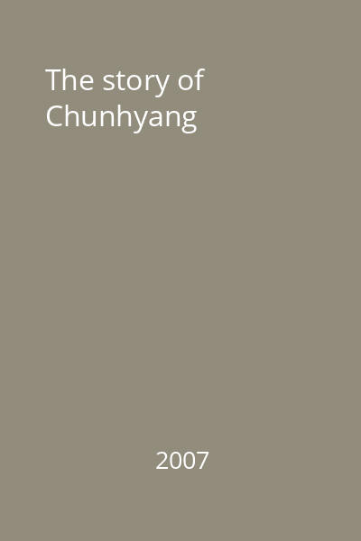The story of Chunhyang
