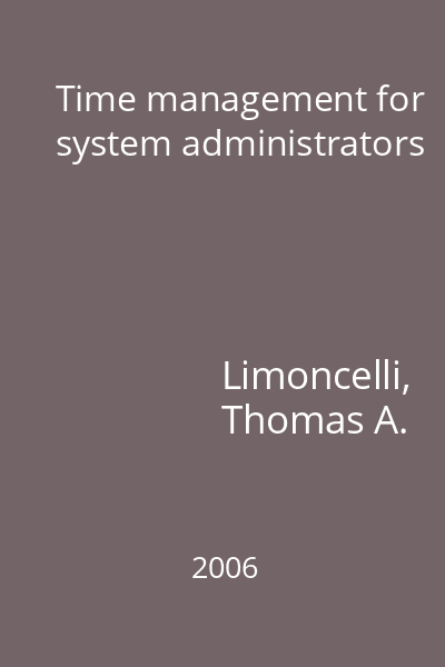 Time management for system administrators