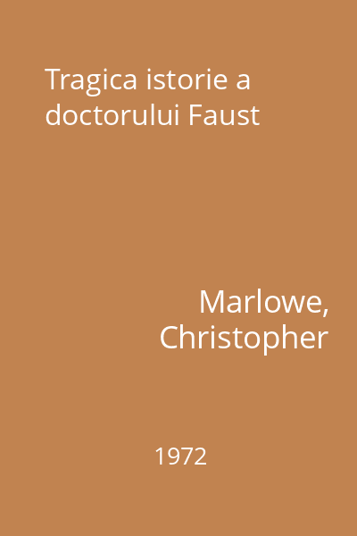 Tragica istorie a doctorului Faust