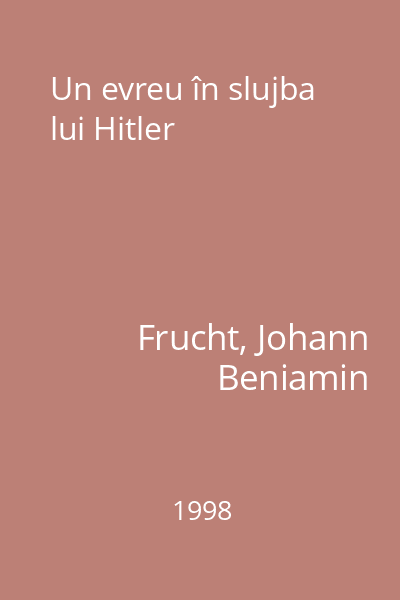 Un evreu în slujba lui Hitler